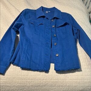 Cobalt Blue Button-Up Jacket